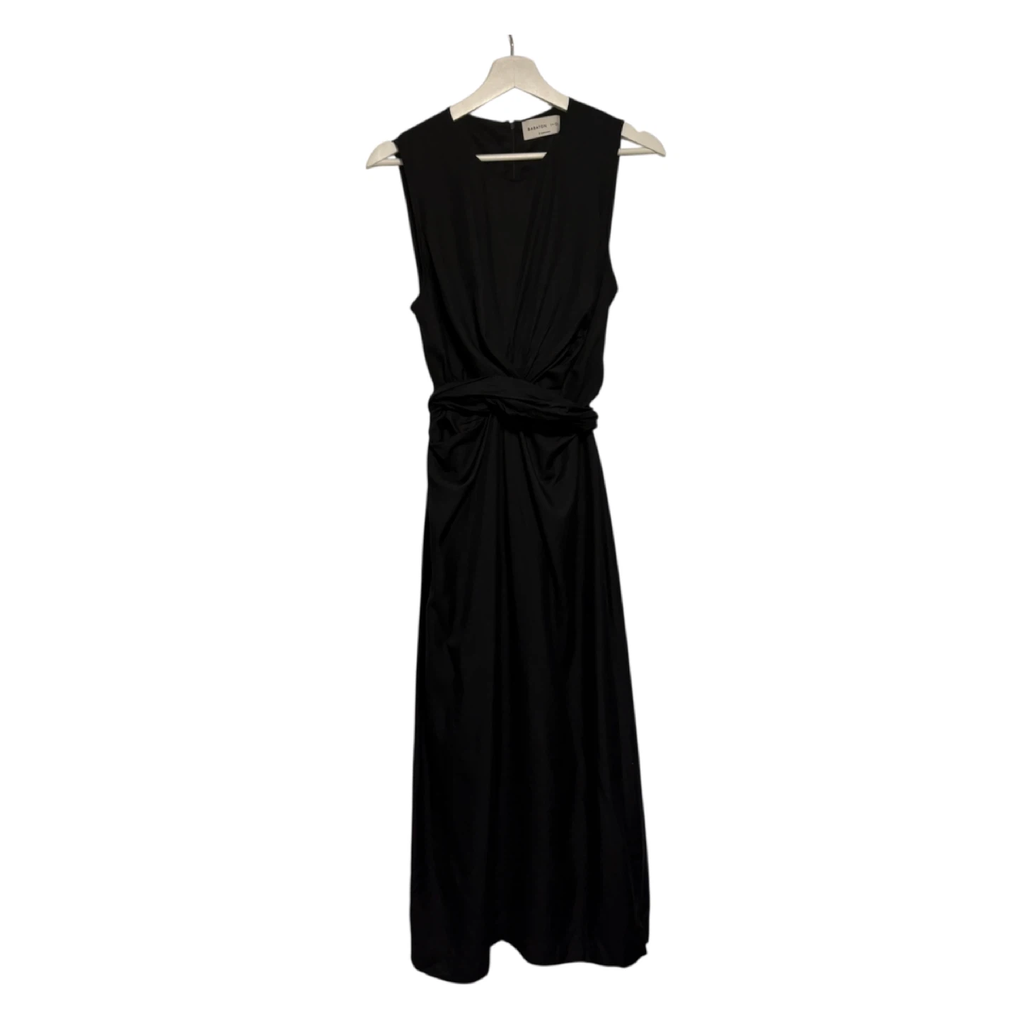 Aritzia Babaton 1-01 Black Marian Waist Tie Midi Dress Size 8 - photo 3