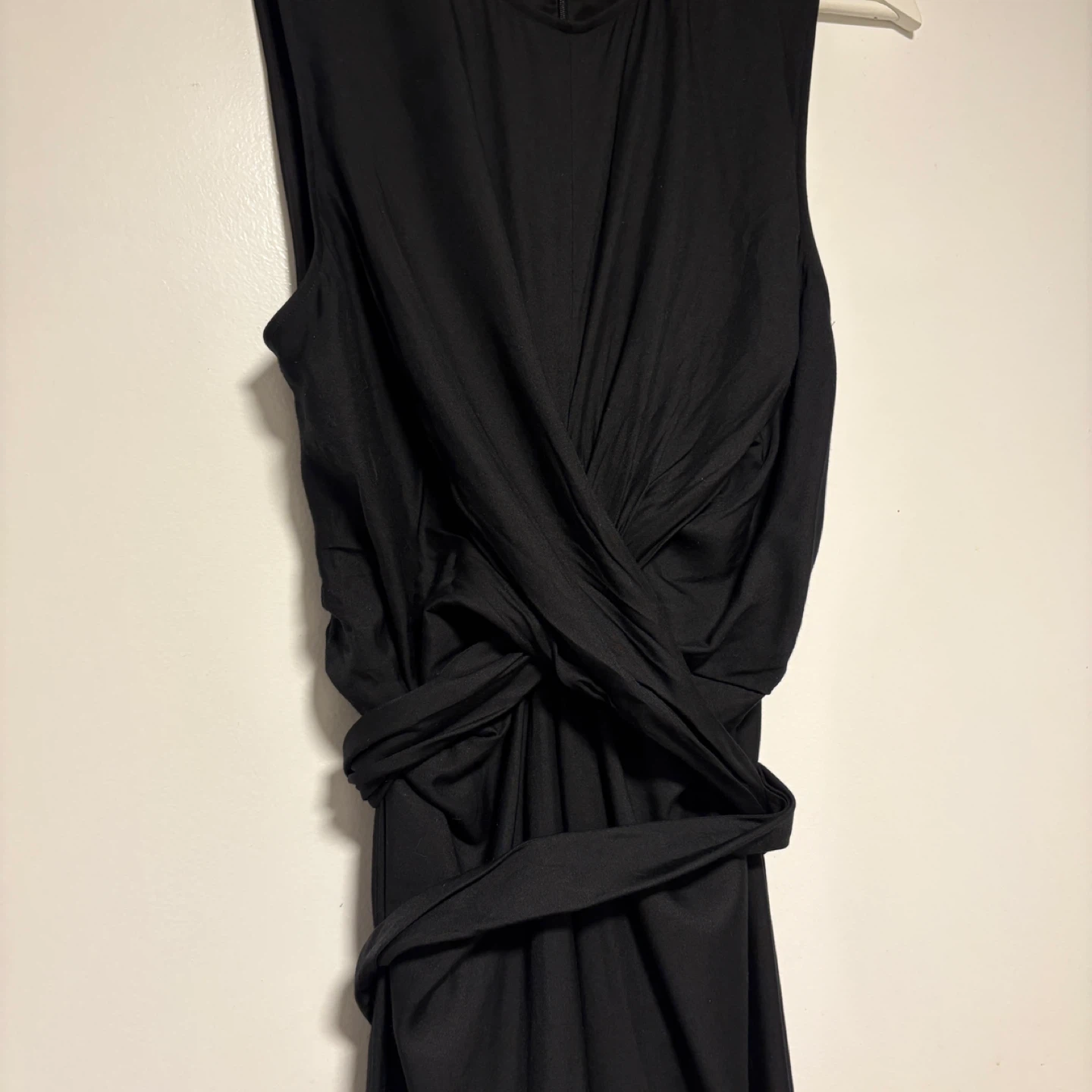 Aritzia Babaton 1-01 Black Marian Waist Tie Midi Dress Size 8 - photo 5