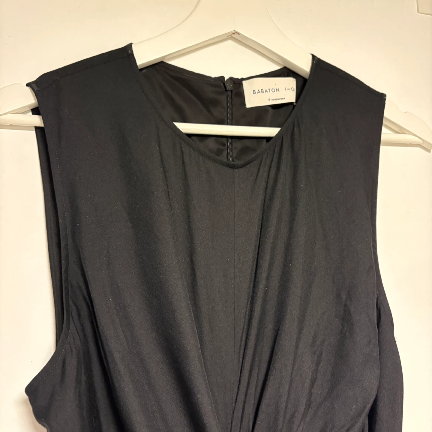 Aritzia Babaton 1-01 Black Marian Waist Tie Midi Dress Size 8 - photo 4