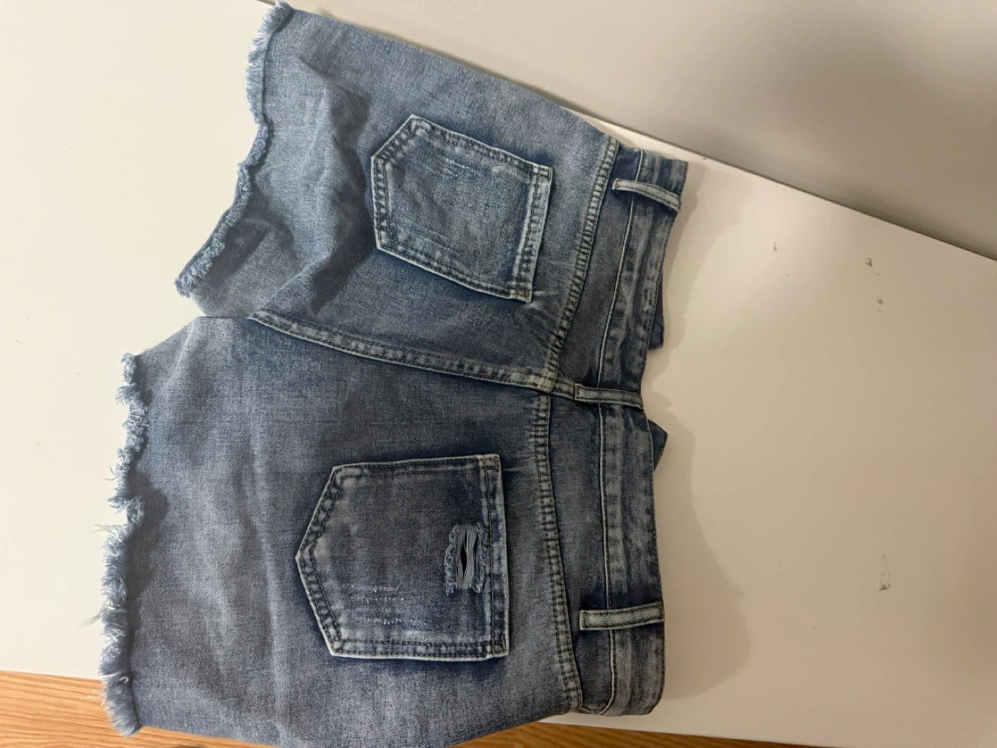 Distressed Denim Shorts - photo 2