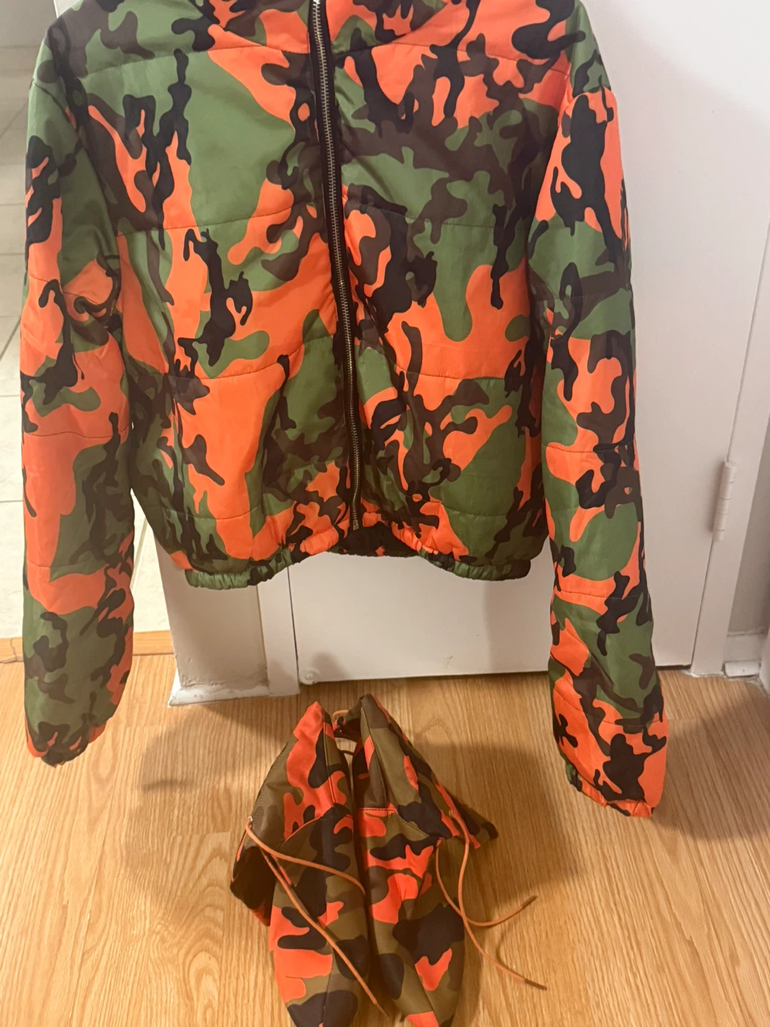 Camouflage Puffer Jacket and Boots Set - photo 2