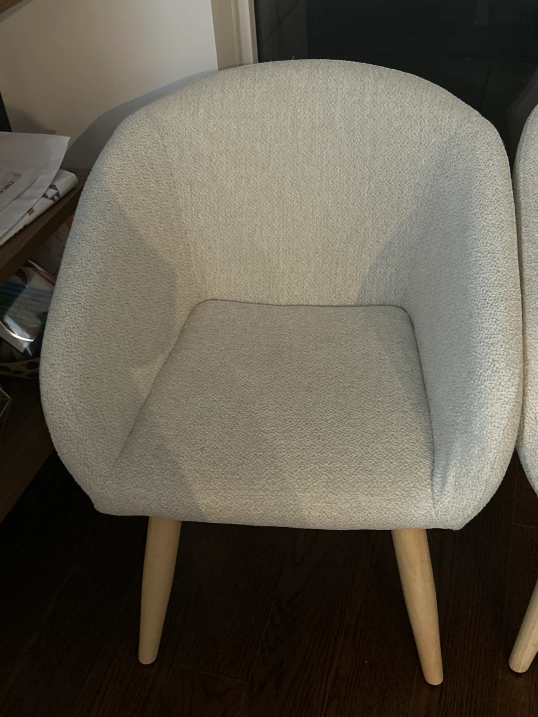Two Boucle Accent Chair - Cream - photo 2