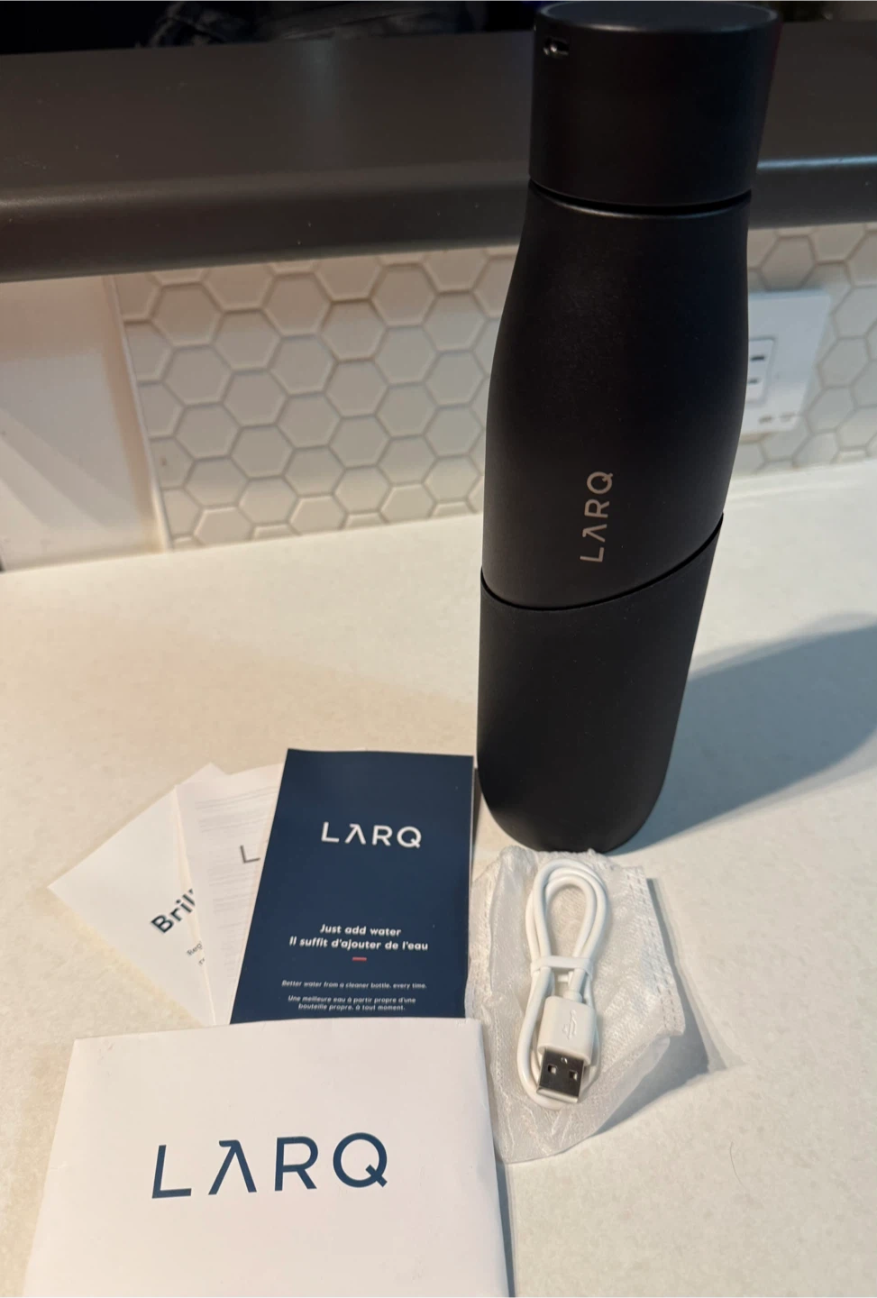 LARQ Self-Sanitizing Water Bottle - Black - photo 2