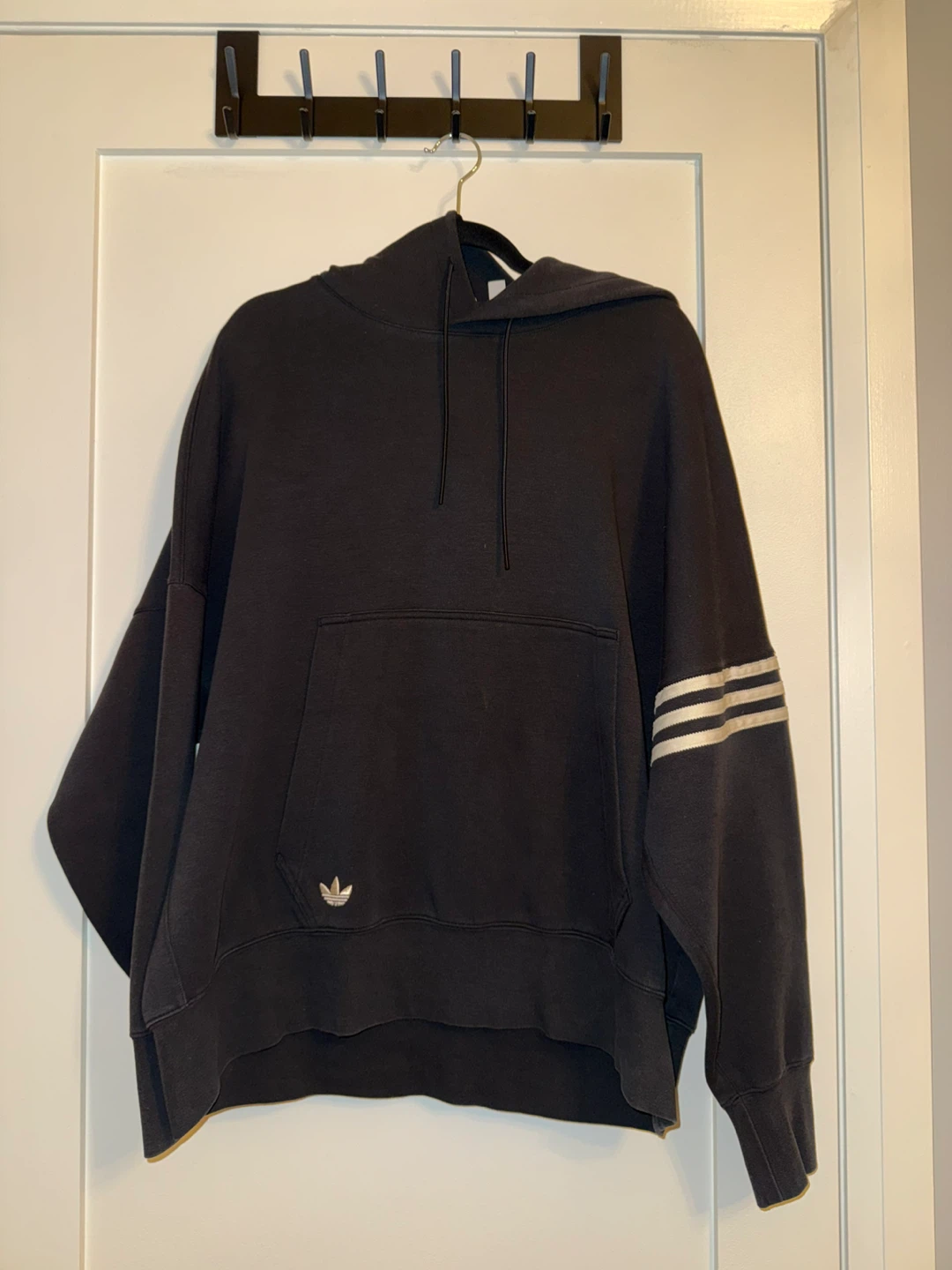 Adidas Black Track Pants & Hoodie - Size L
