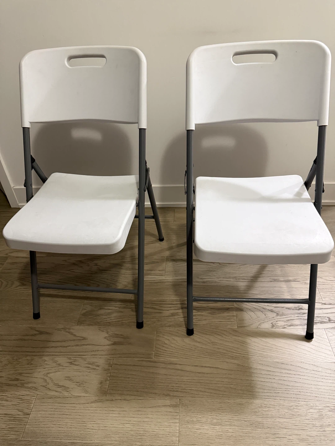 White Folding Chairs - Set of 2