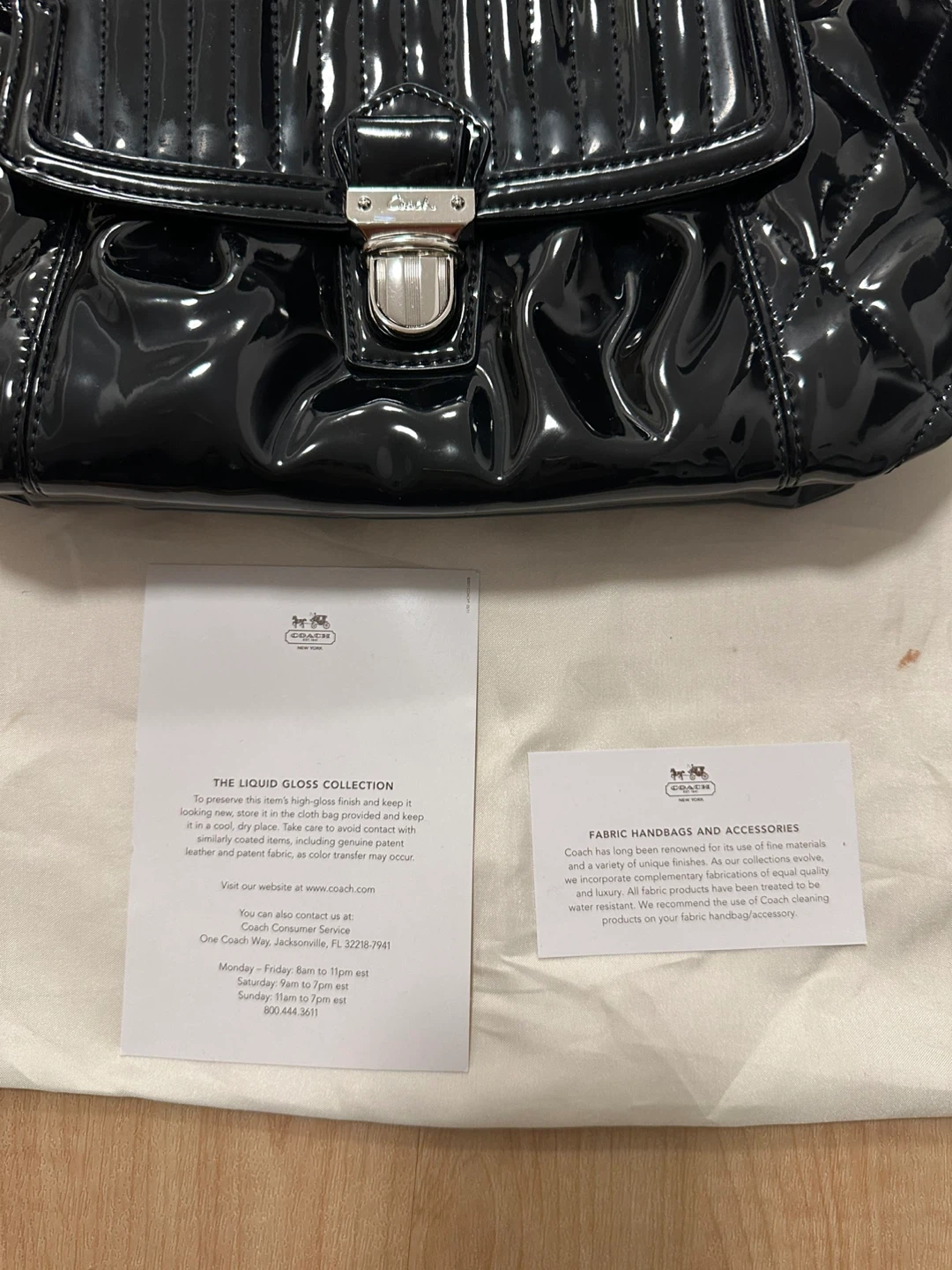 Coach Black Patent Leather Crossbody Bag - photo 3
