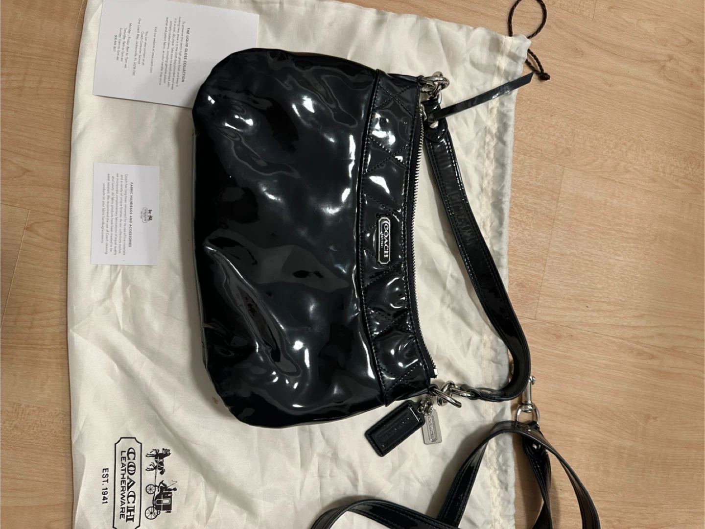 Coach Black Patent Leather Crossbody Bag - photo 4