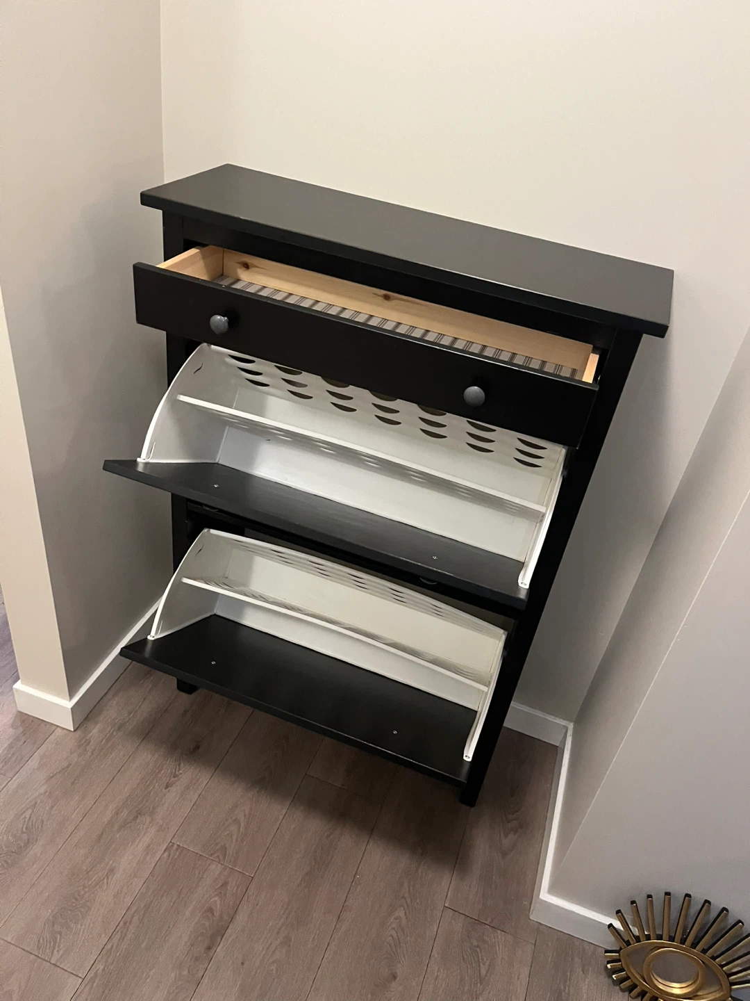 X2 IKEA Gullaberg Shoe Cabinet - black - photo 2