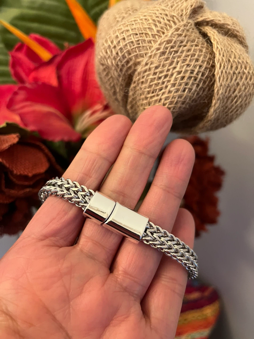 Stainless steel Braided Bracelet. 19 cm - photo 2