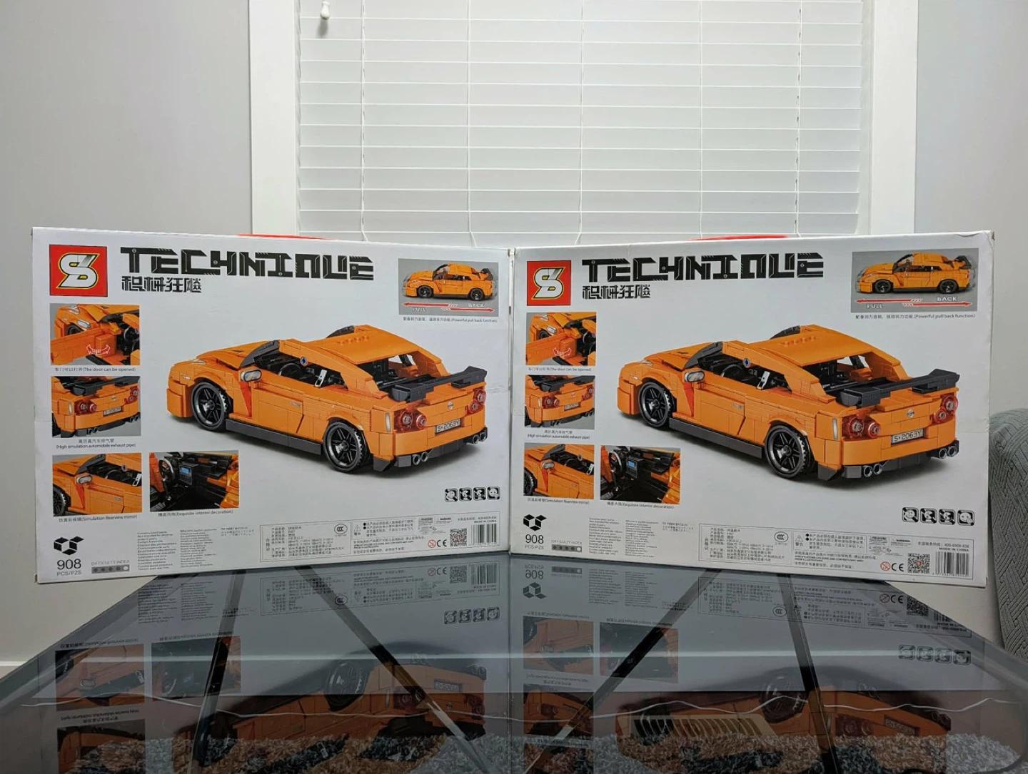 New Sport GTR35 Technic Orange Sports Car 908pcs. - photo 2
