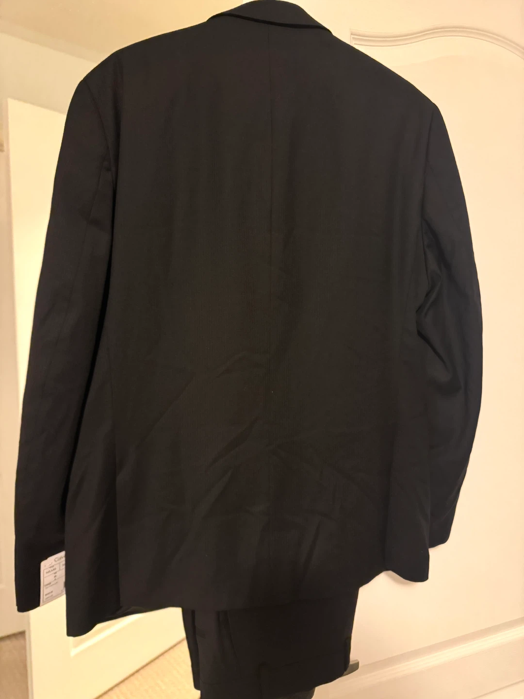 Calvin Klein Black Wool Suit - Size 44 (pant waist 38”) - photo 4