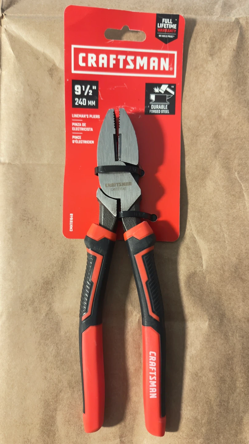 CRAFTSMAN Lineman's Pliers - Steel - 9.5-in - Red and Black - photo 3