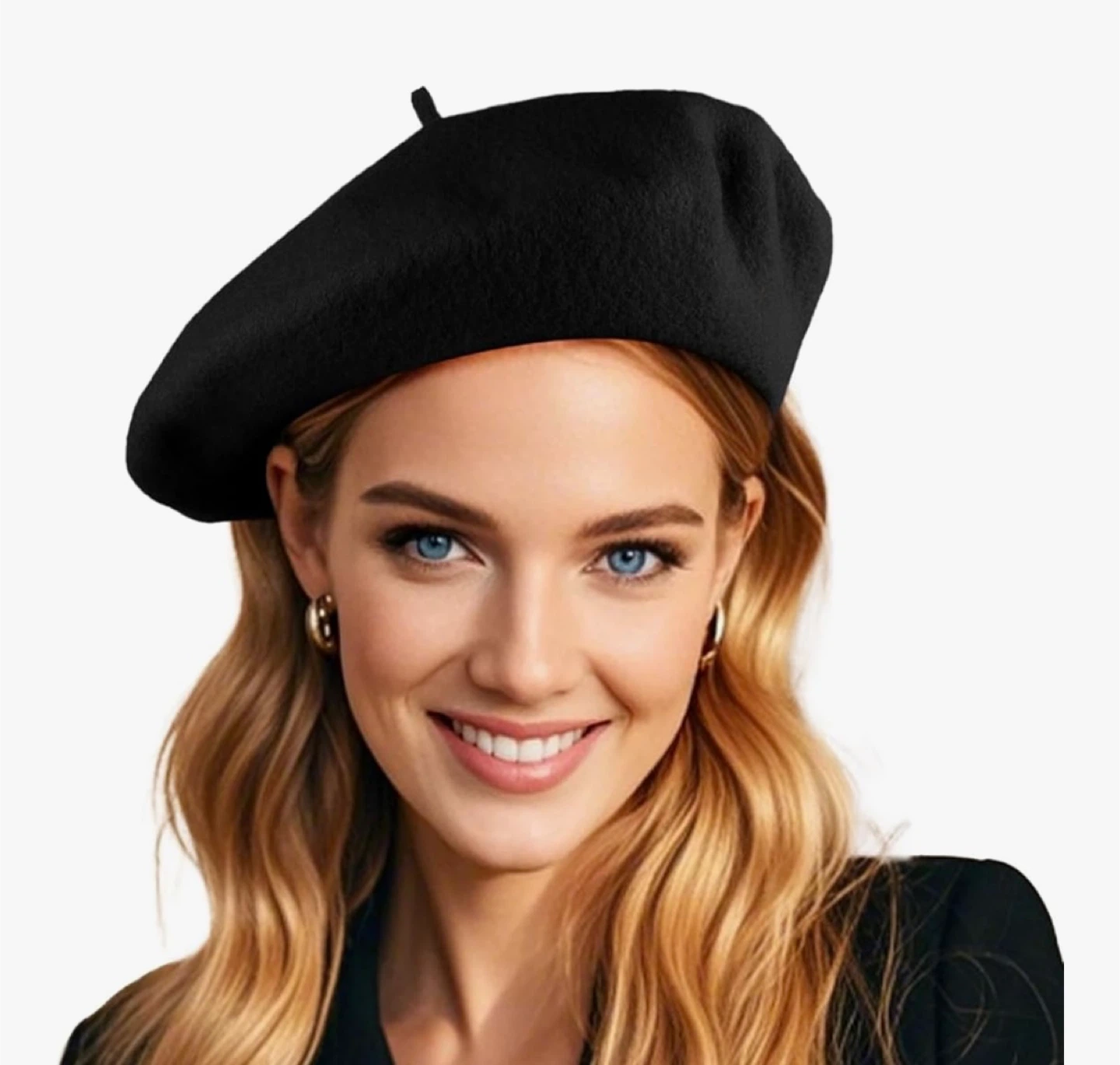 Classic beret hat 100% wool
