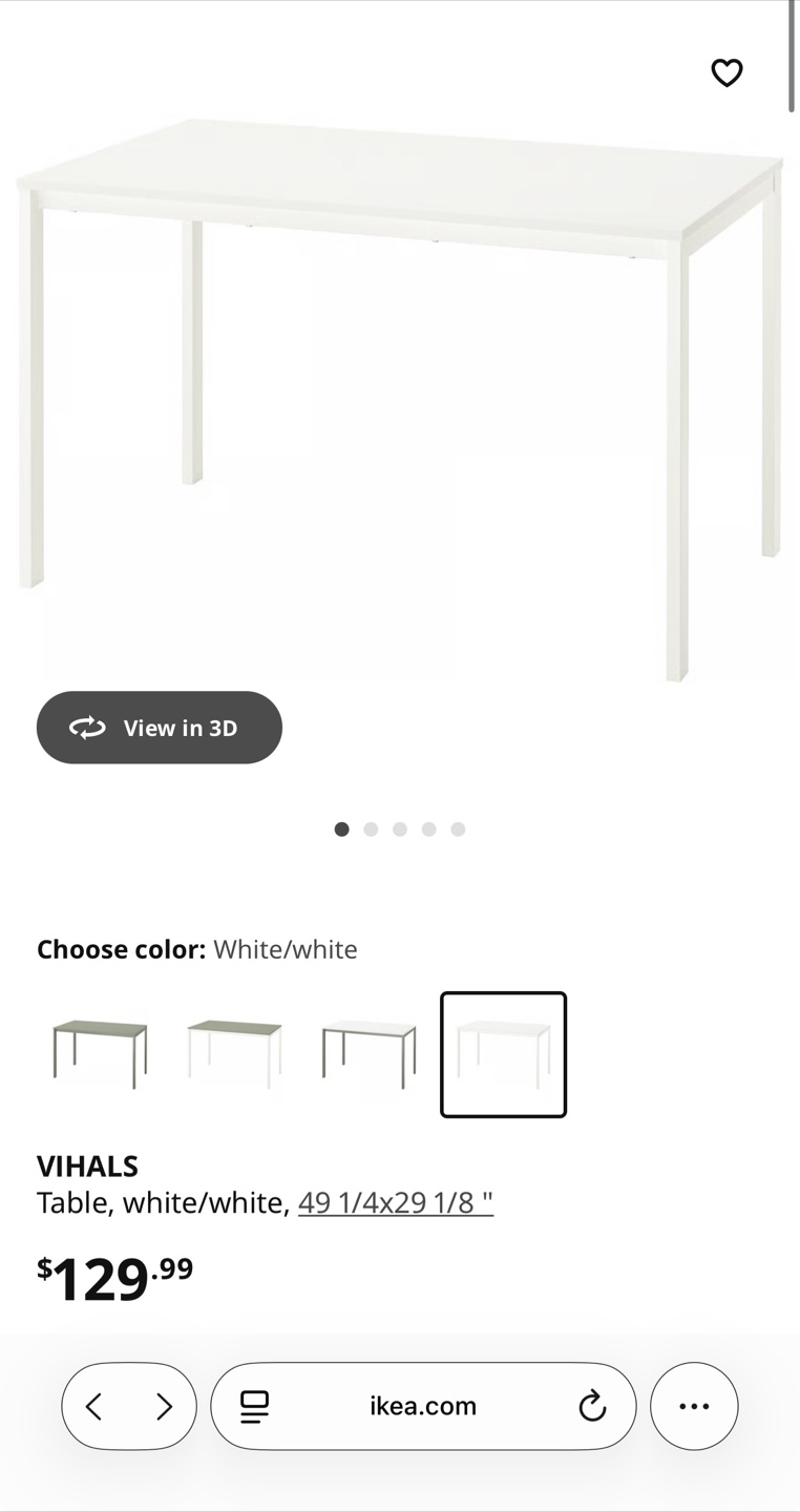 VIHALSIKEA White Dining Table for Sale – Must Go ASAP - photo 4