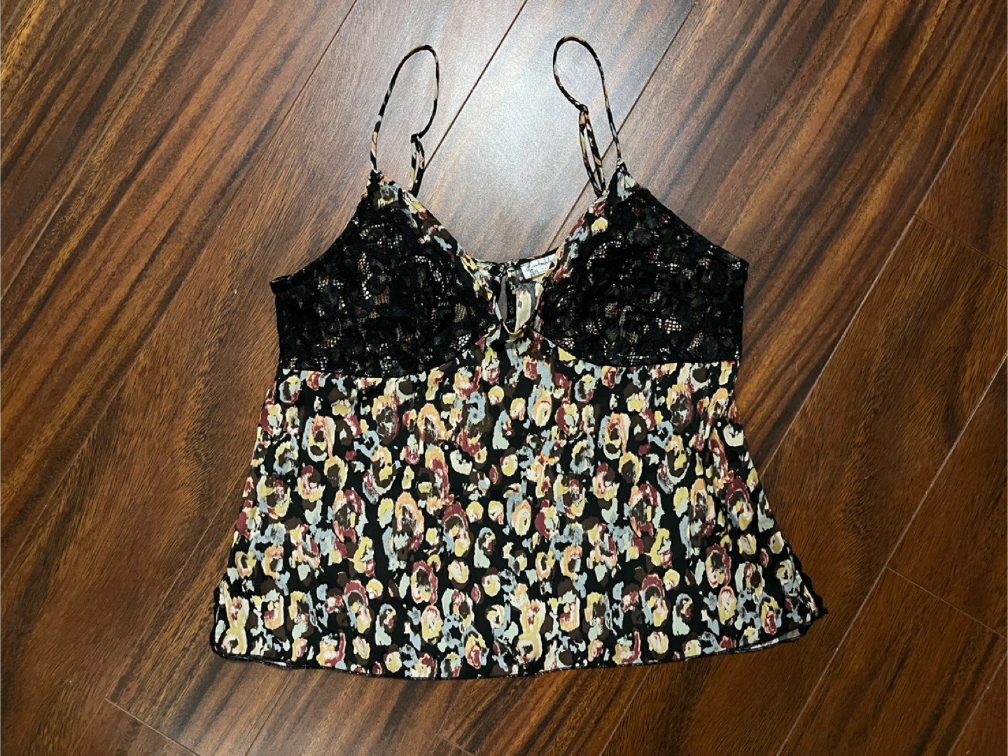 Free People women’s small lace floral satin camisole