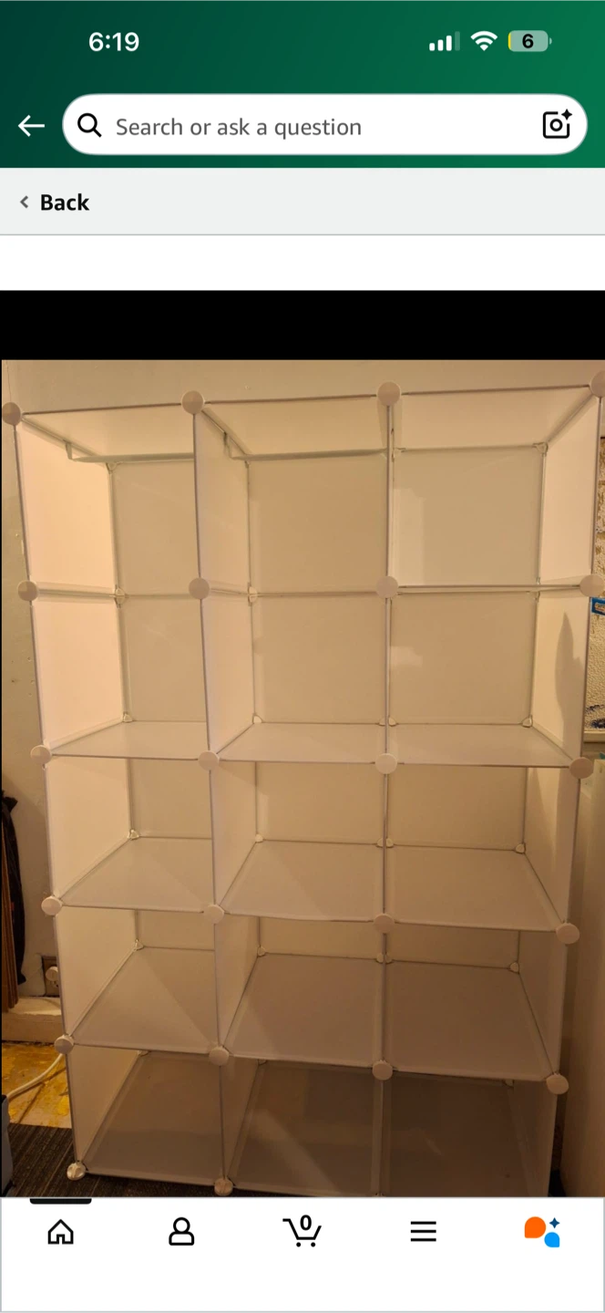 16 White Cube Storage Shelf