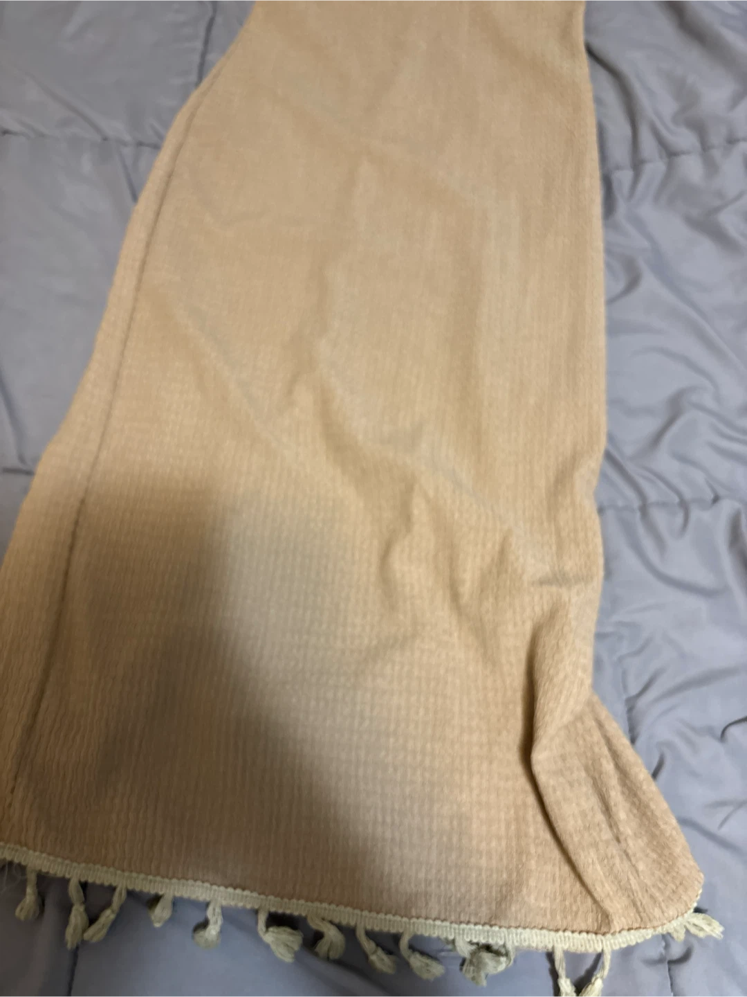 Beige Halter Top Dress with Tassels - photo 3