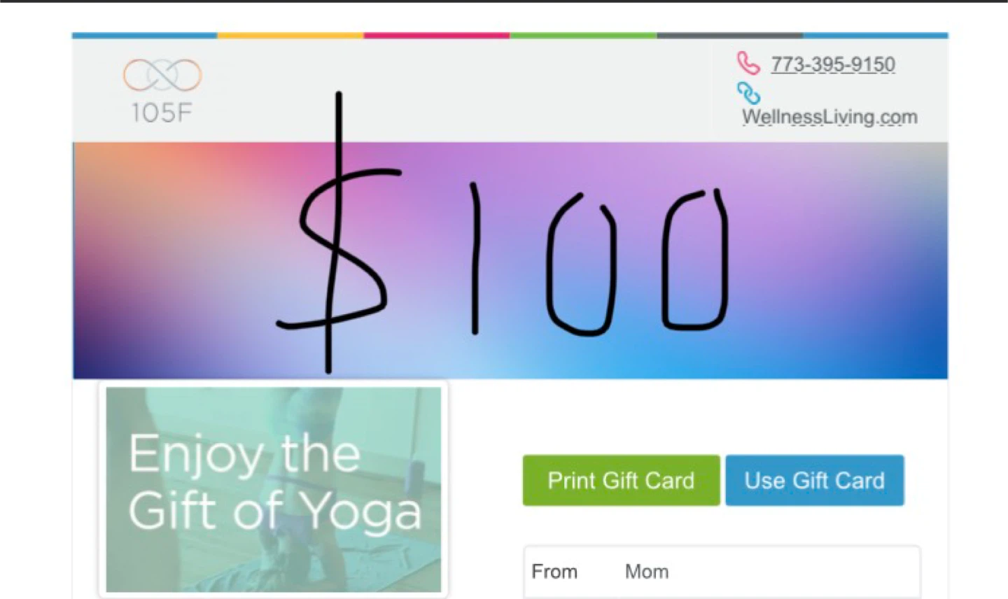$100 Giftcard for Yoga and Pilates in Chicago