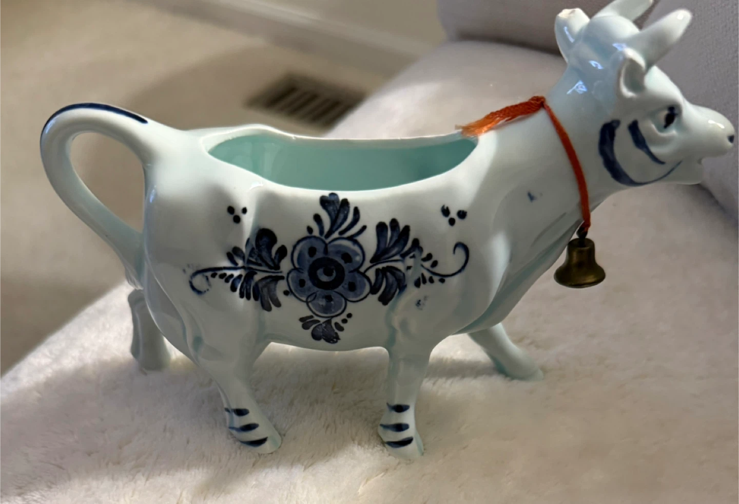 Vintage Delft Blue Cow Creamer