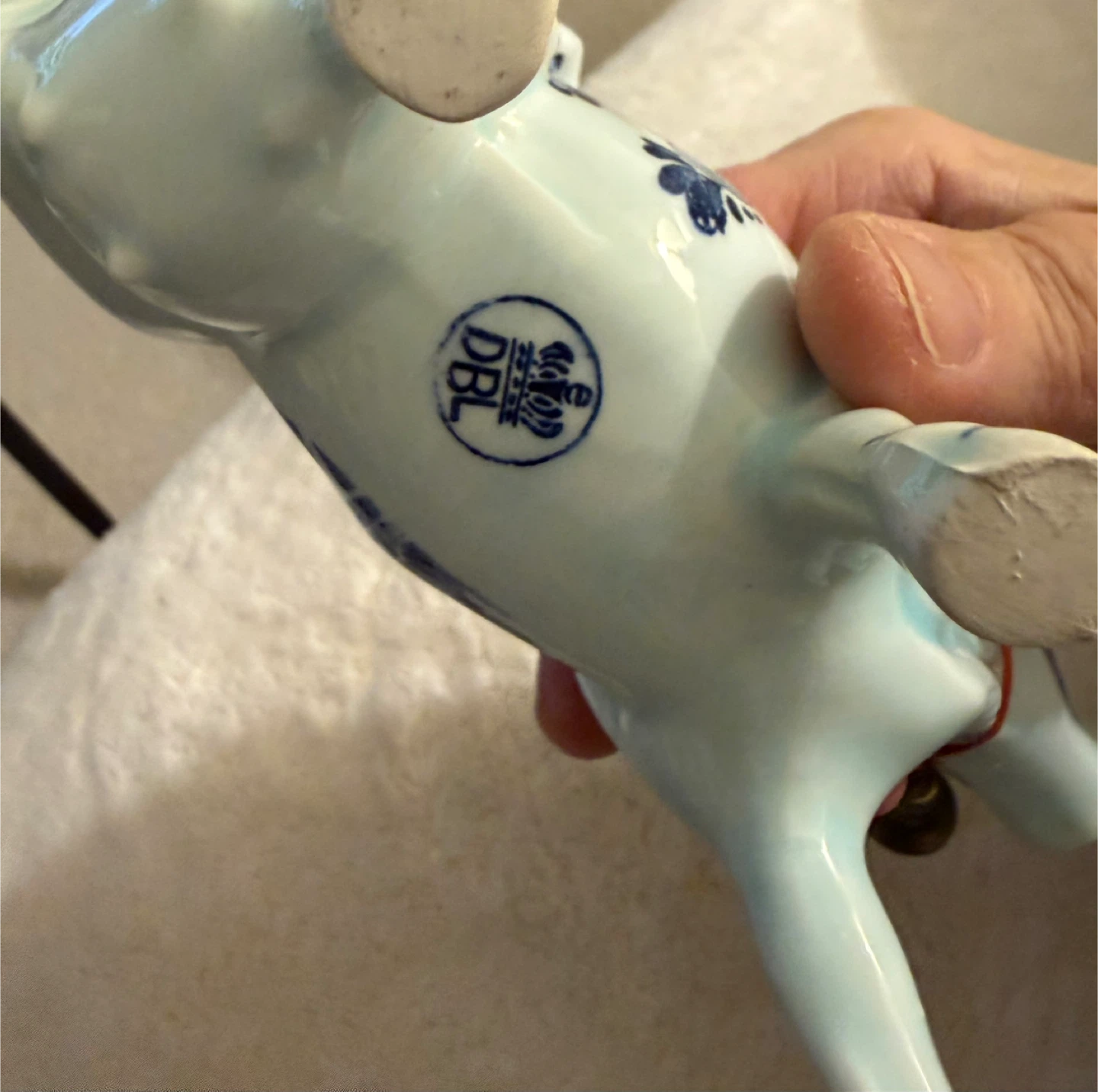 Vintage Delft Blue Cow Creamer - photo 2
