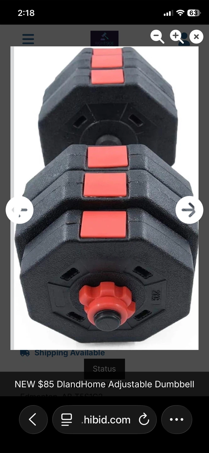 DlandHome Adjustable Dumbbell Set - 66LBS - Black+Red - photo 2
