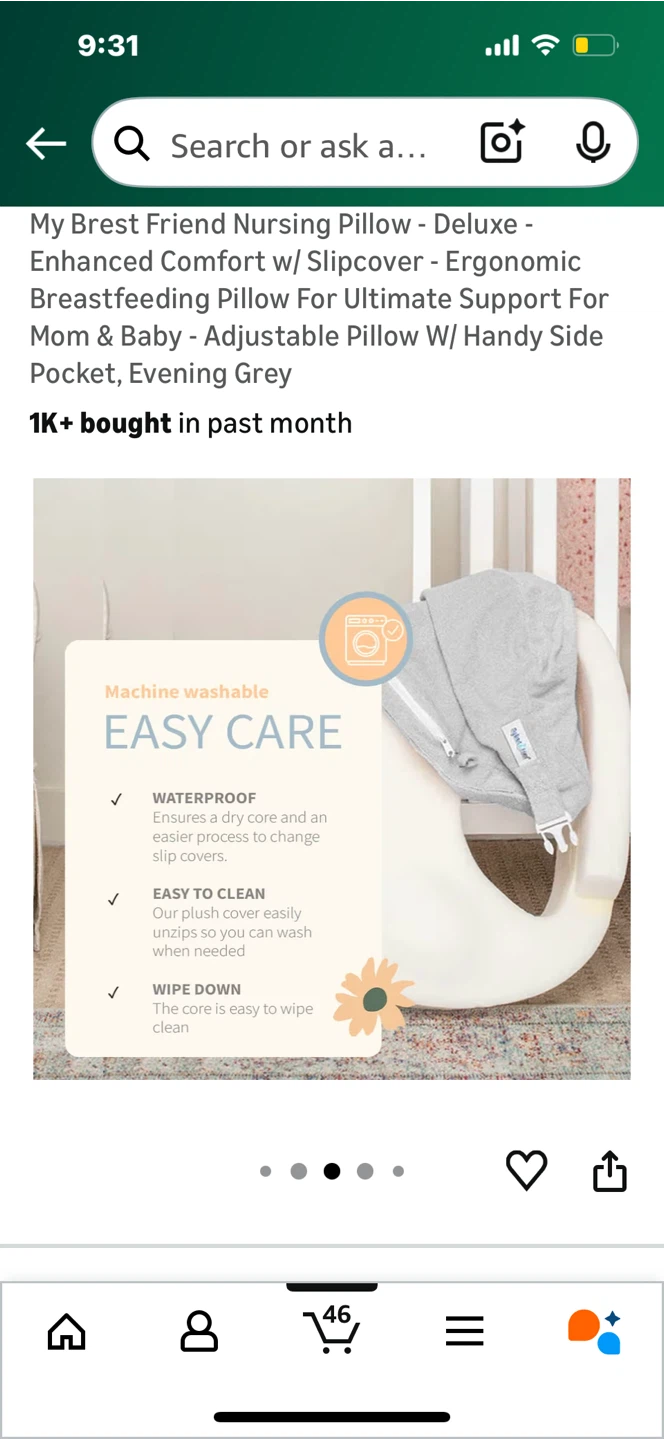 My Brest Friend Nursing Pillow - Evening Grey - photo 2