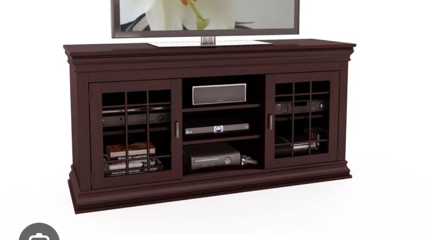 Dark Brown Wood TV Stand