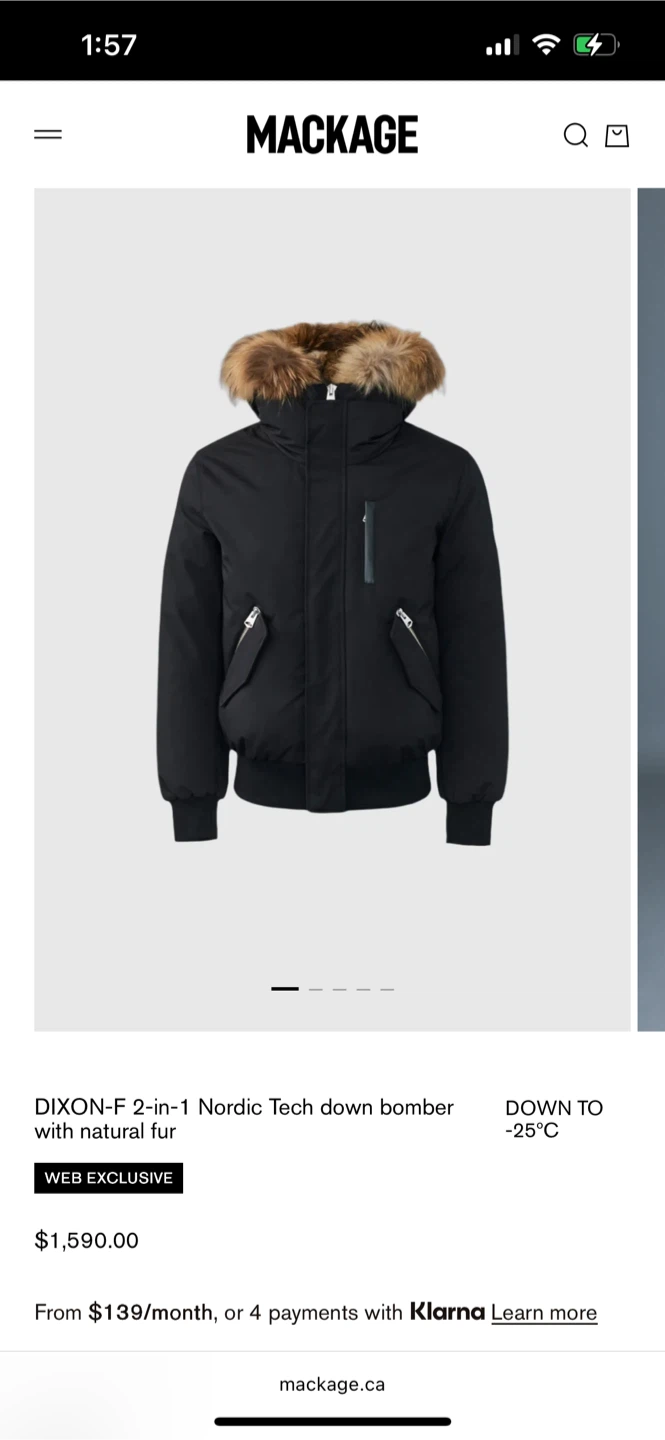Mackage Dixon-F 2-in-1 Nordic Tech Down Bomber