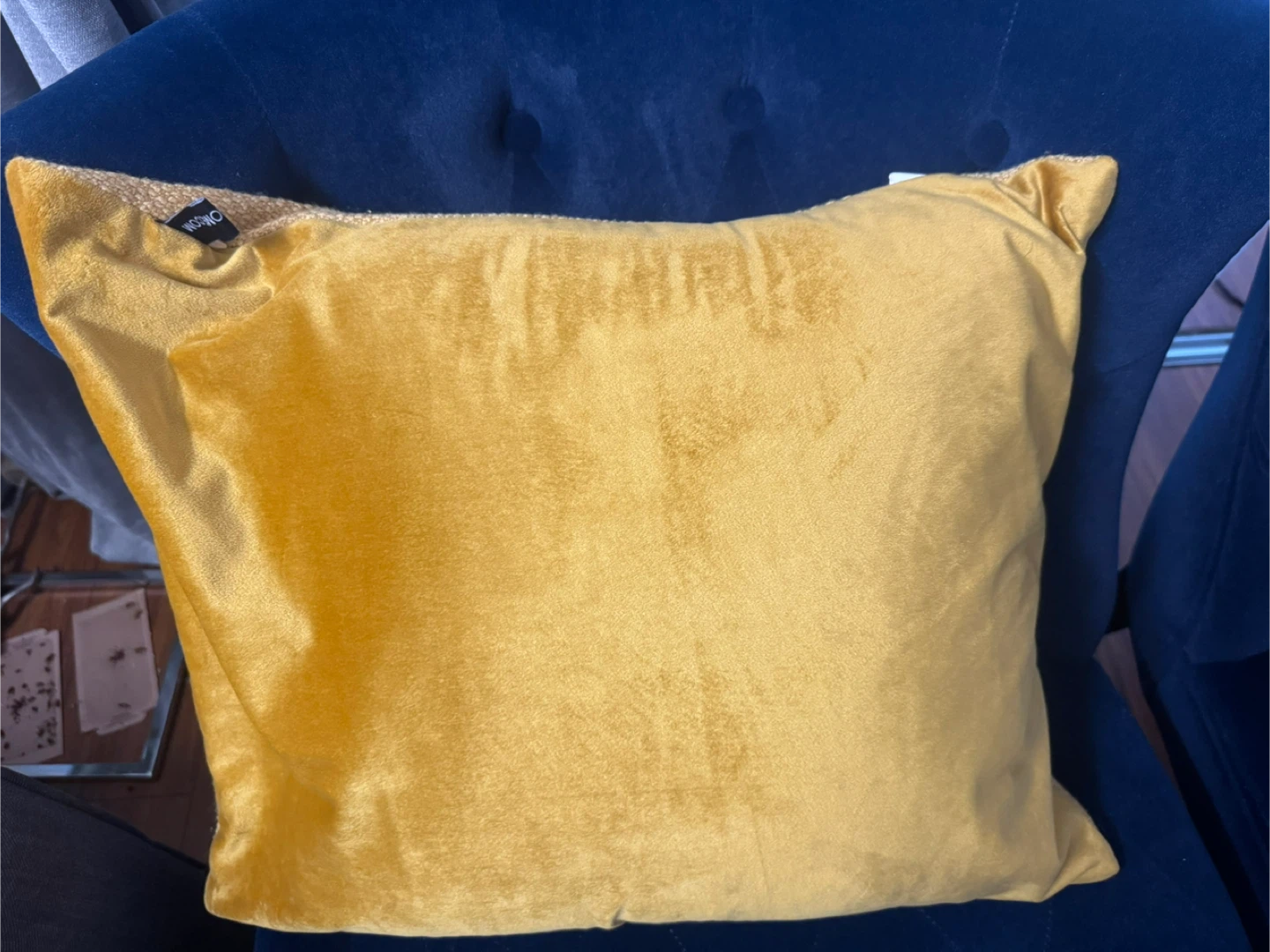 HOME Yellow Gold weaved/velvetThrow Pillows set of 2 - photo 5