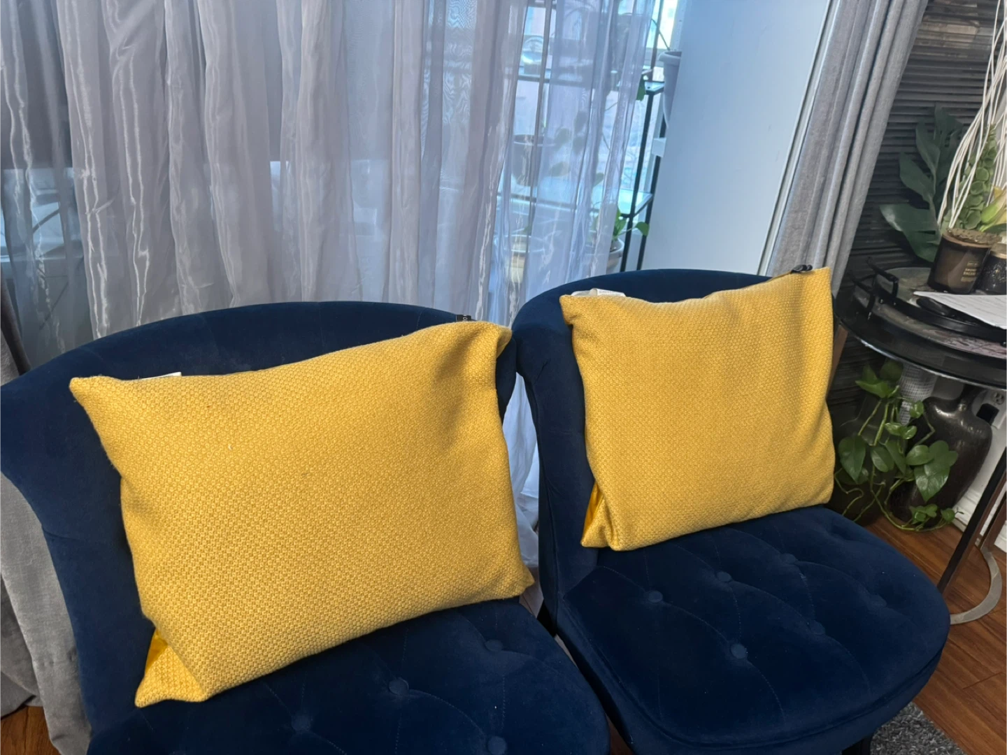HOME Yellow Gold weaved/velvetThrow Pillows set of 2 - photo 2