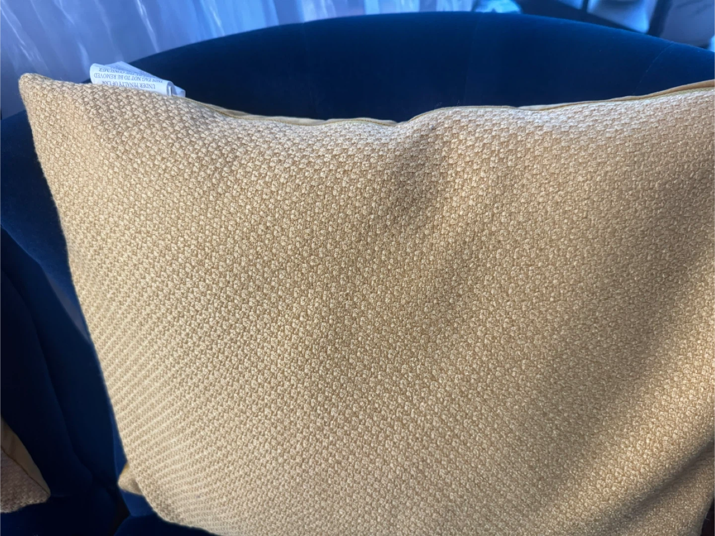 HOME Yellow Gold weaved/velvetThrow Pillows set of 2 - photo 4