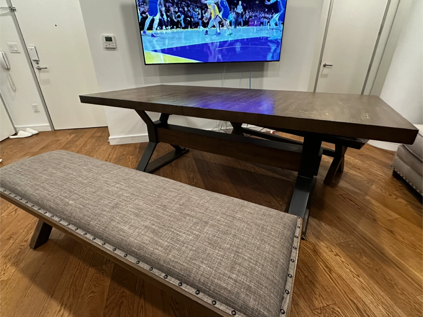 Extendable Dining Table with Benches - photo 2