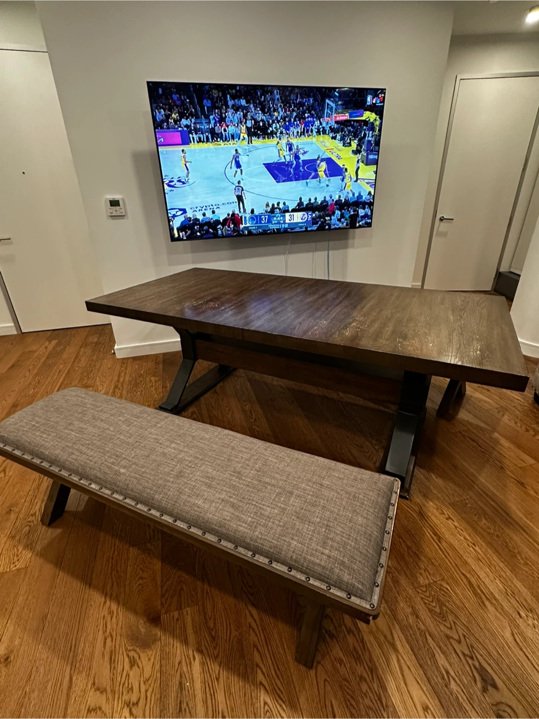 Extendable Dining Table with Benches - photo 4