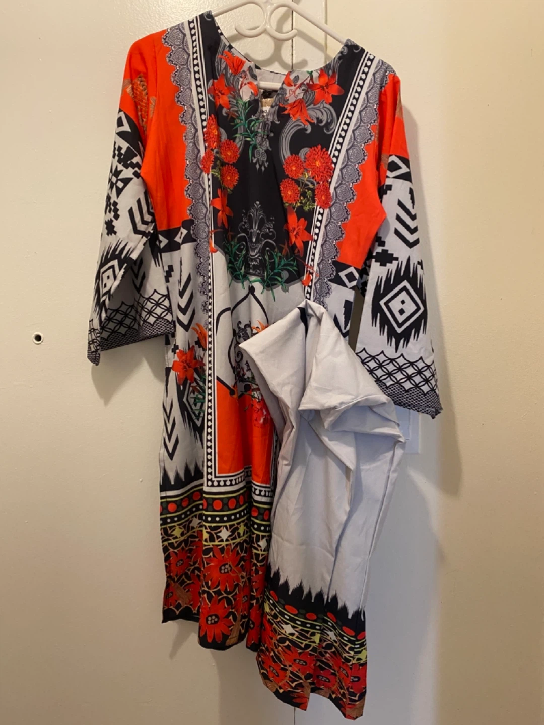 Floral Print Kurti with Pants