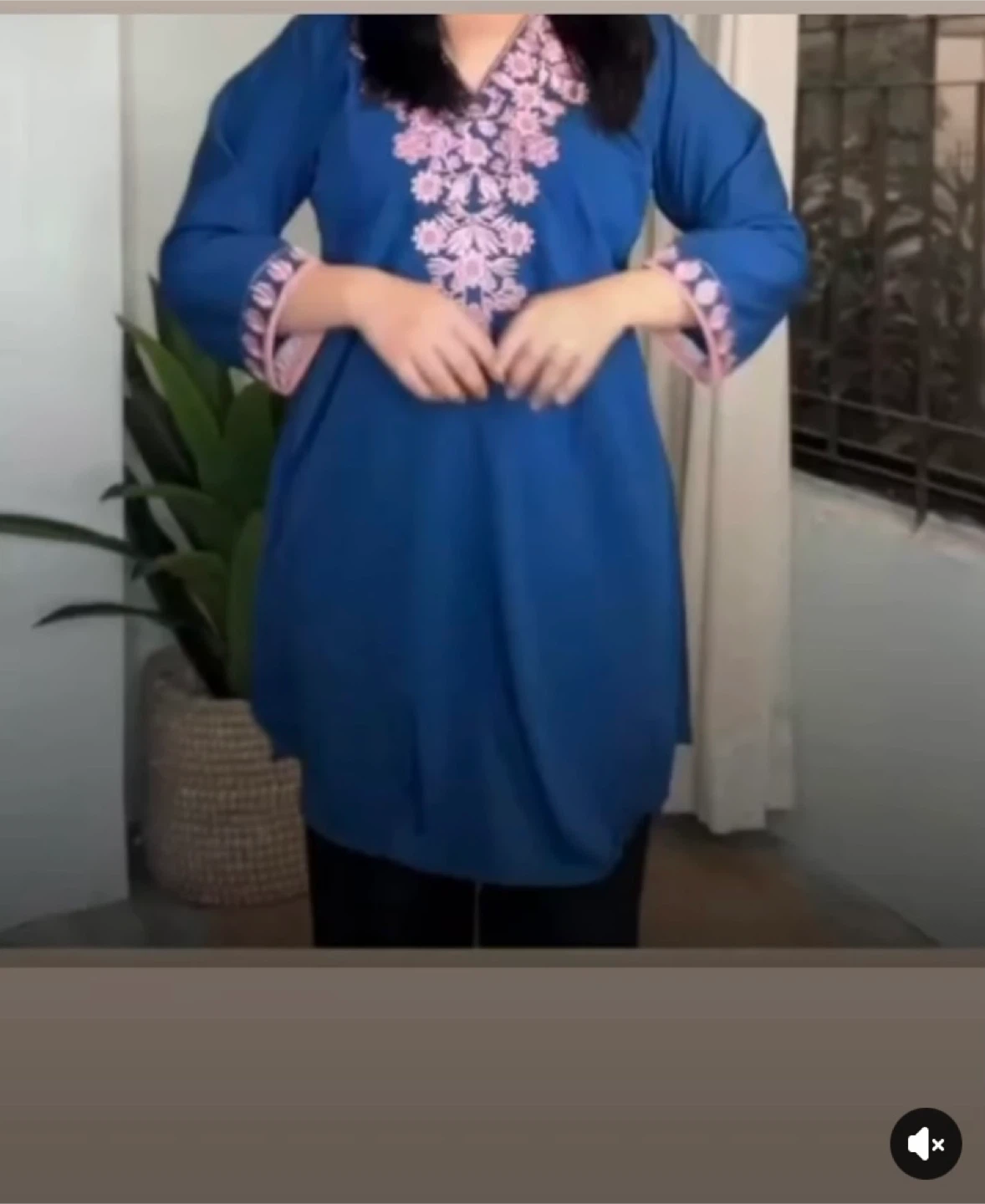 Blue Embroidered Tunic