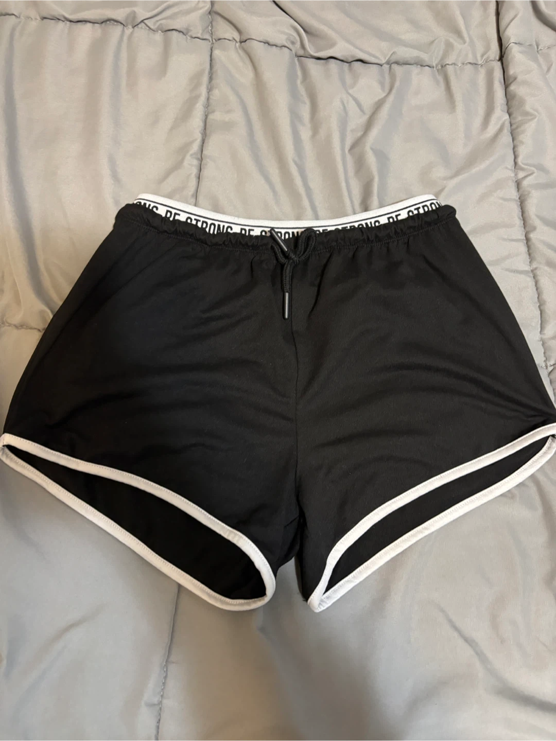 Black athletic shorts