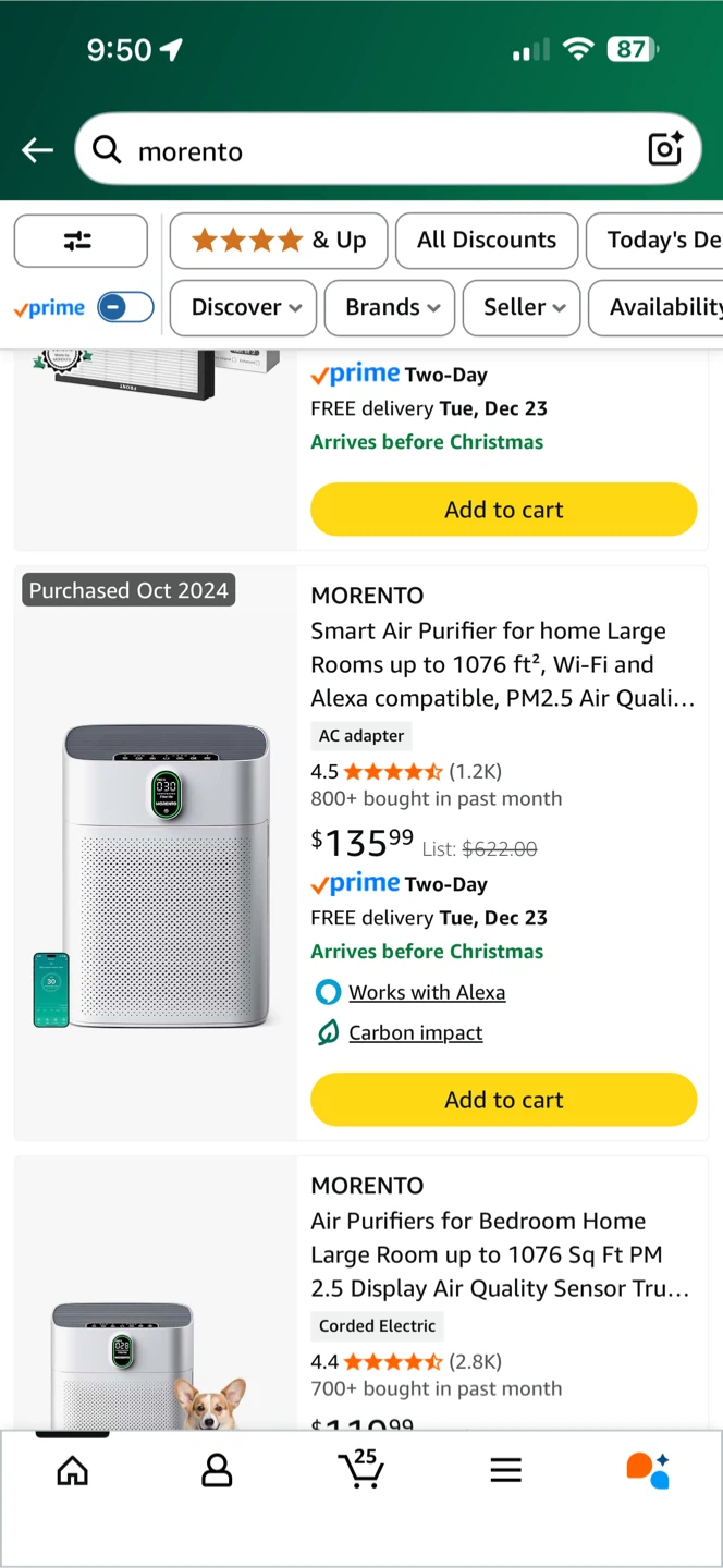 Morento Air Purifier - ( New double air filters provided) - photo 3