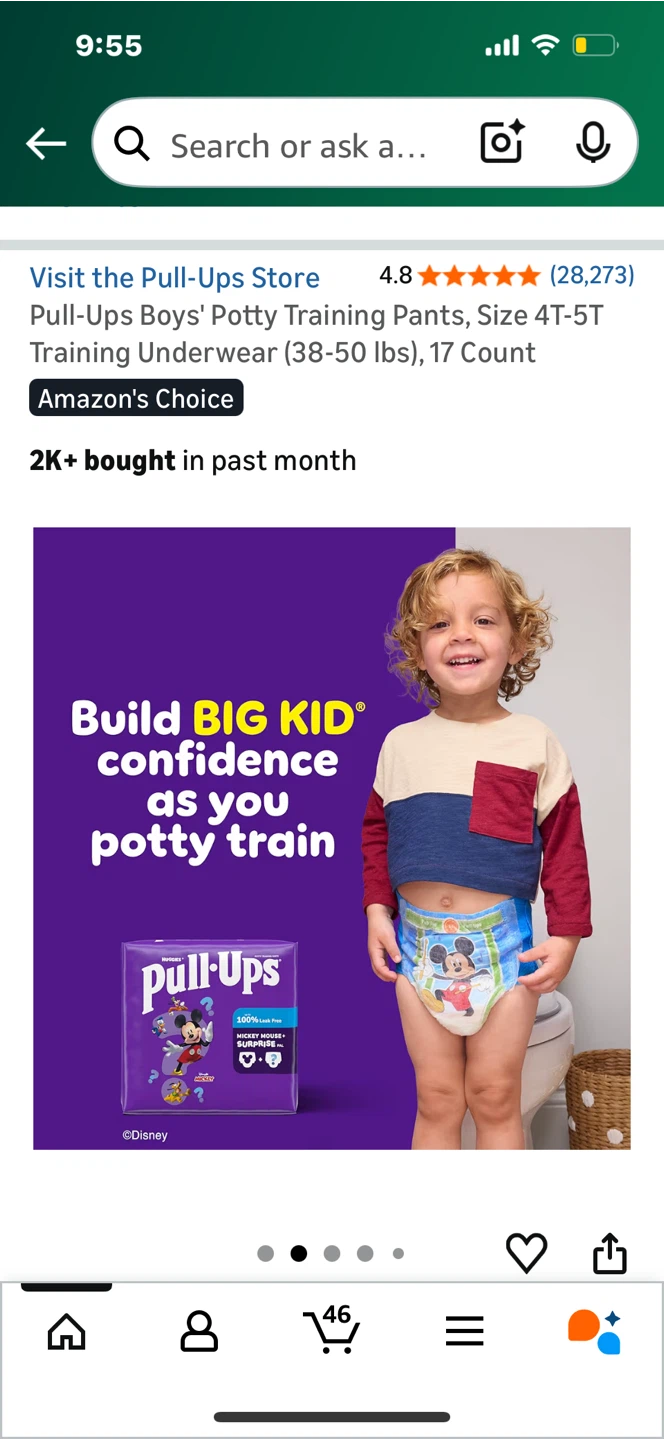 Pull-Ups Boys' Training Pants, Size 4T-5T - photo 2