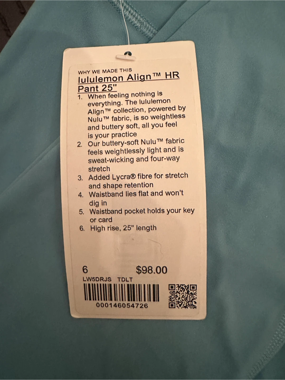Lululemon Align High Rise Pant 25” size 6 BNWT - photo 3