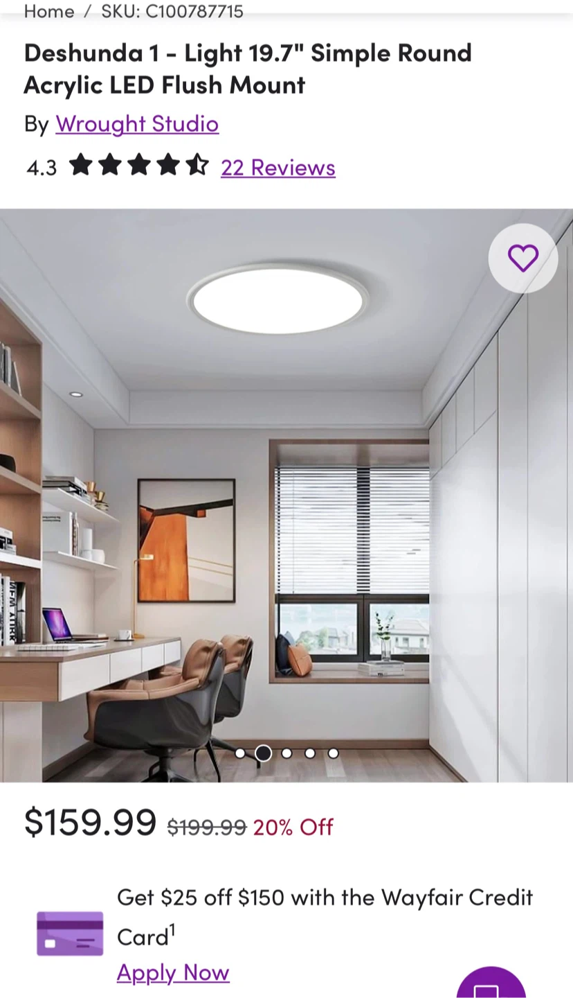 LED Ceiling Lamp - 19.7" Round - photo 3