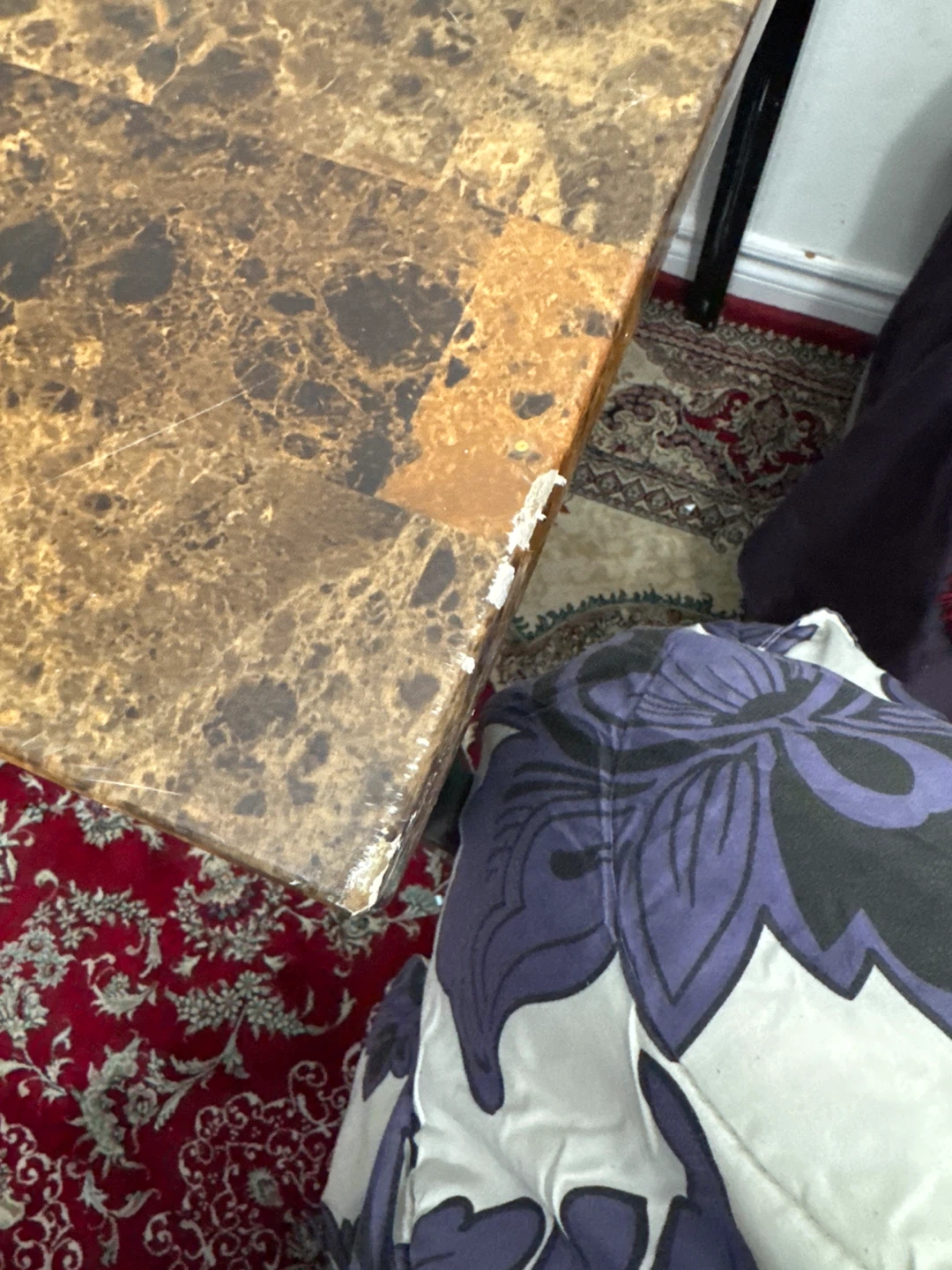 Brown Marble Patterned Table - photo 3