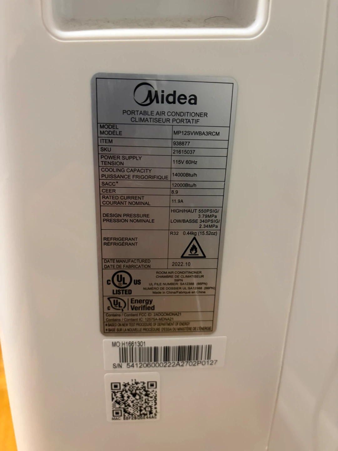 Midea Portable Air Conditioner 14000 btu - photo 4
