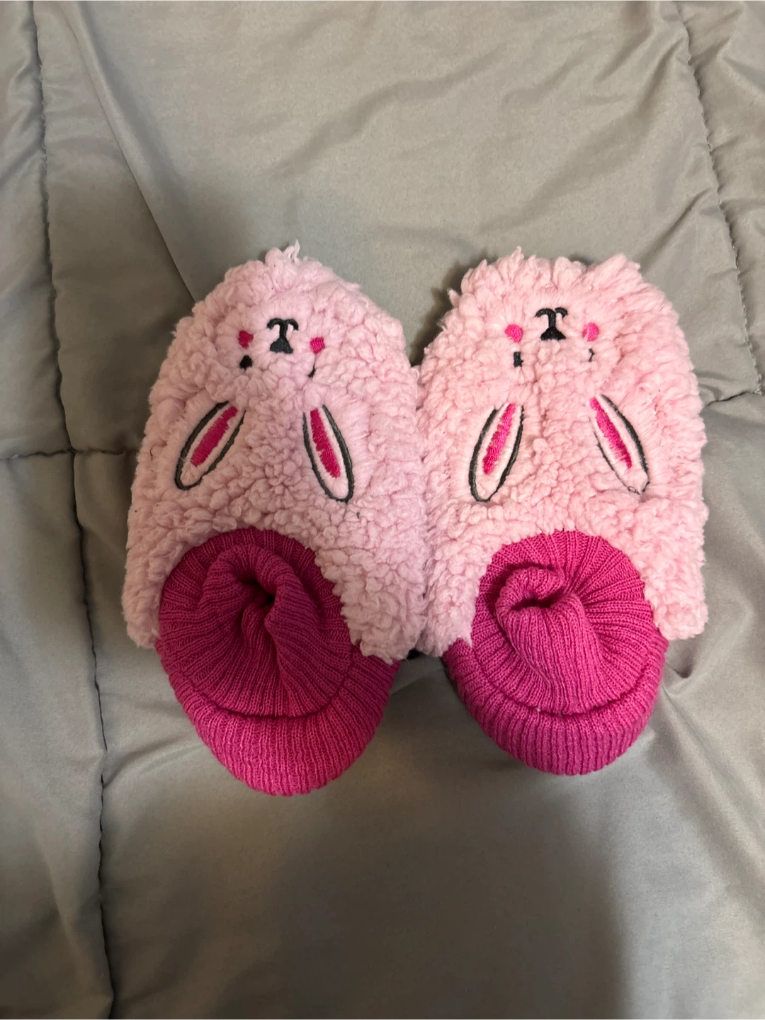 Pink Bunny Slippers Kids