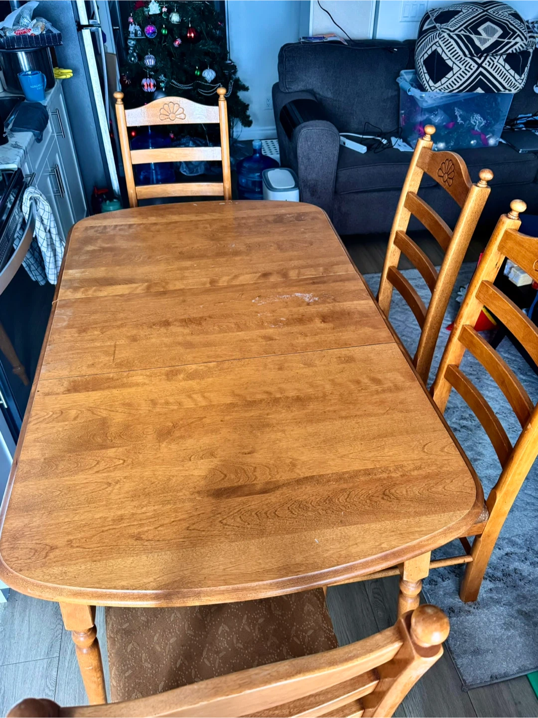 Wooden Dining Table with 4 Chairs - photo 2