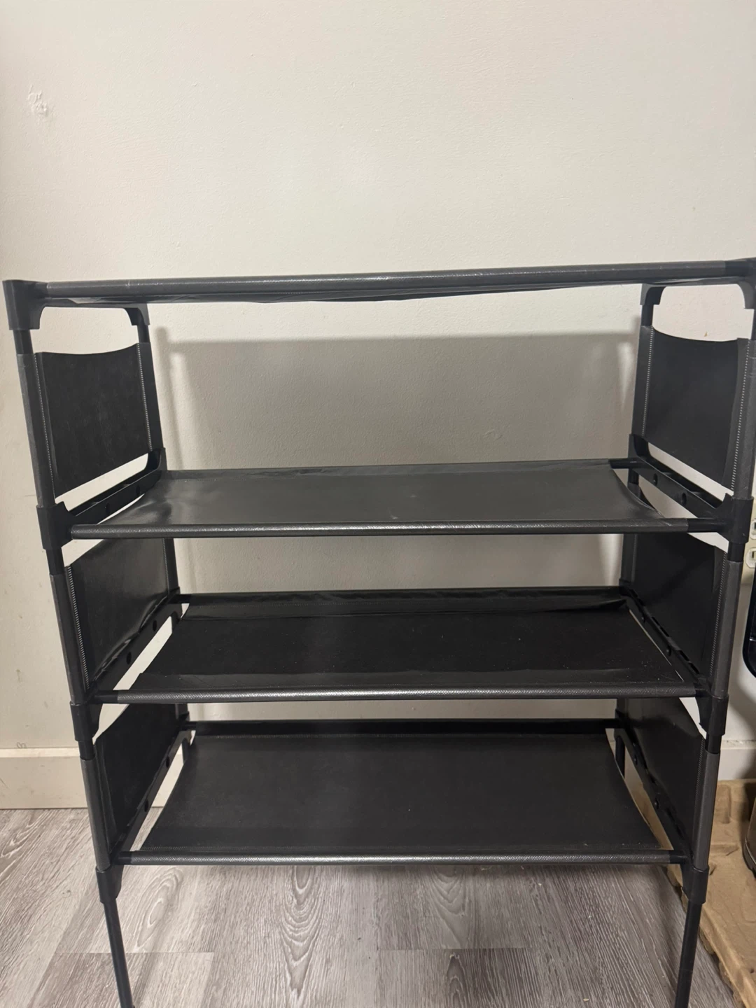 Black 4-Tier Shoe Rack - photo 2