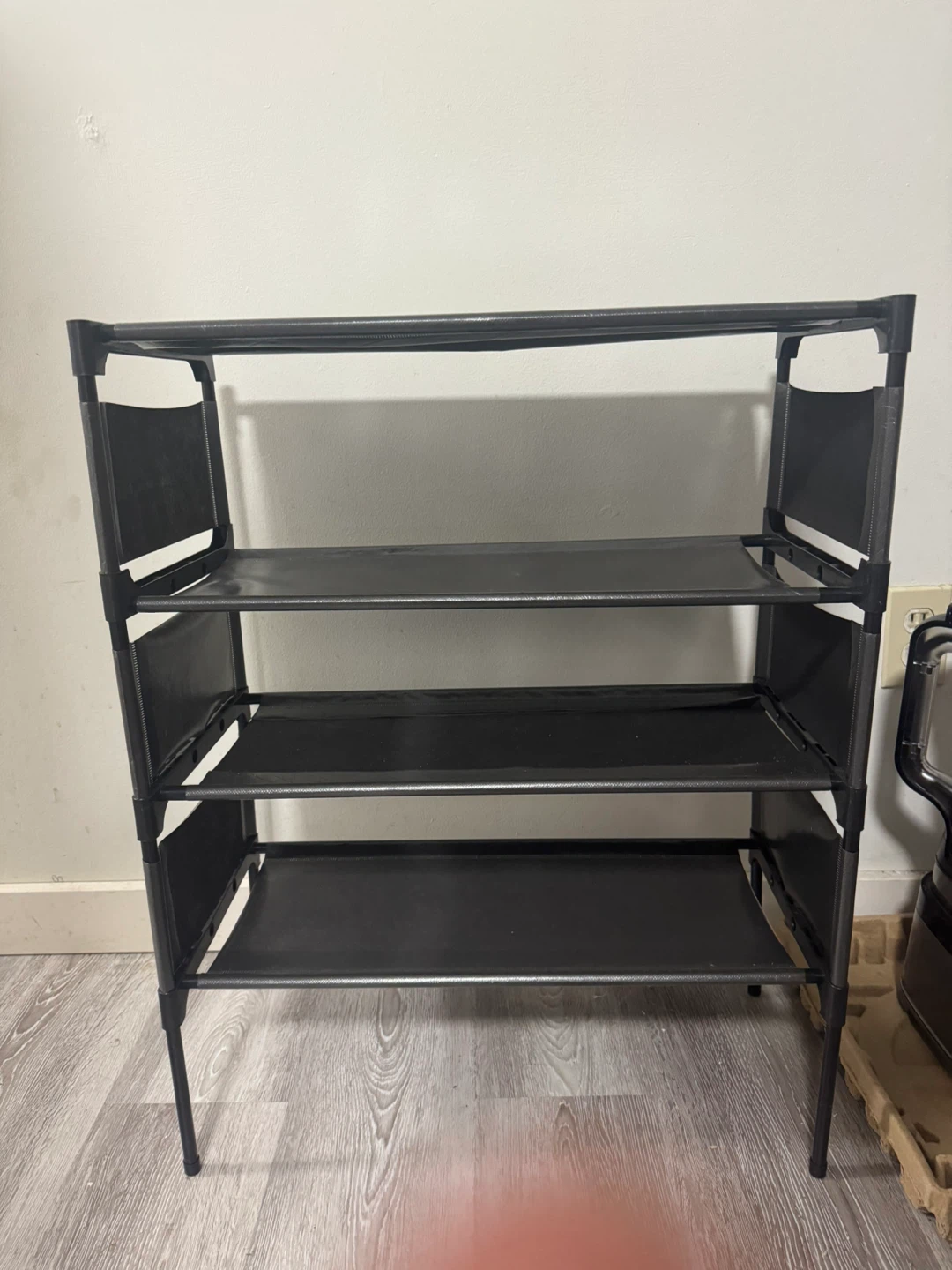 Black 4-Tier Shoe Rack