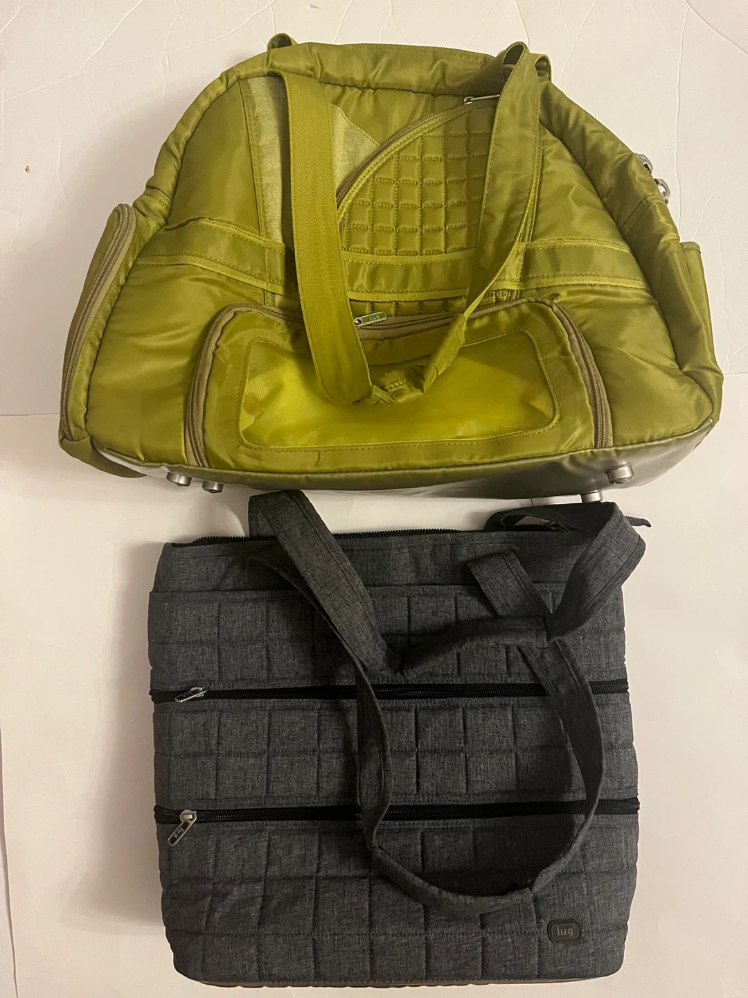 Lug Green & Grey Tote Bags
