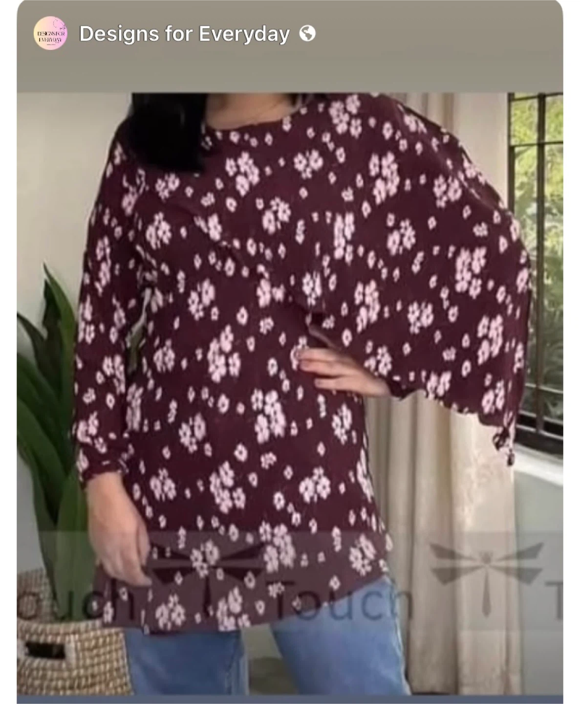 Designs for Everyday Floral Print Top