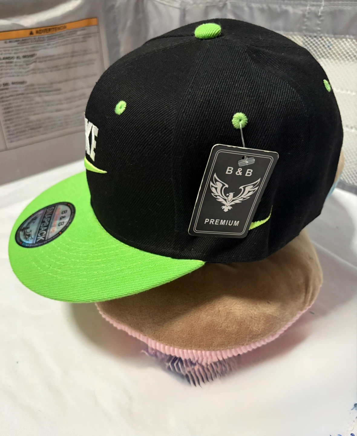 Nike Snapback Hat - Black & Neon Green - photo 2