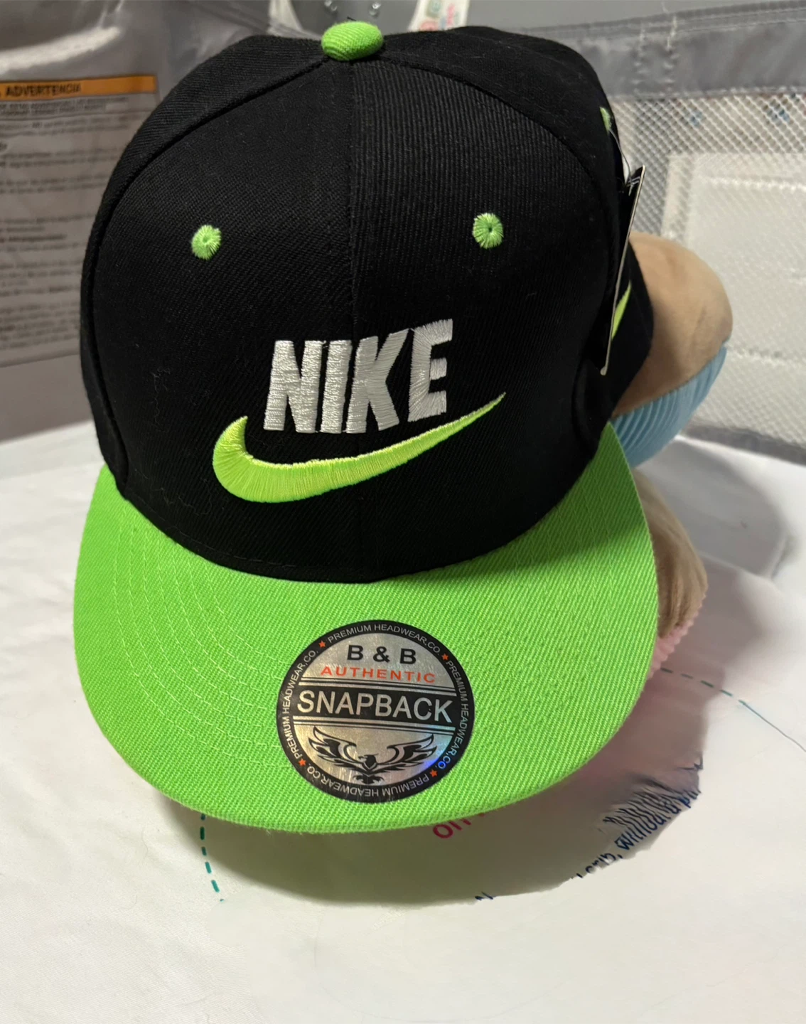 Nike Snapback Hat - Black & Neon Green